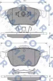 FOMAR FRICTION fo686481 -  Комплект тормозных колодок, дисковый тормоз